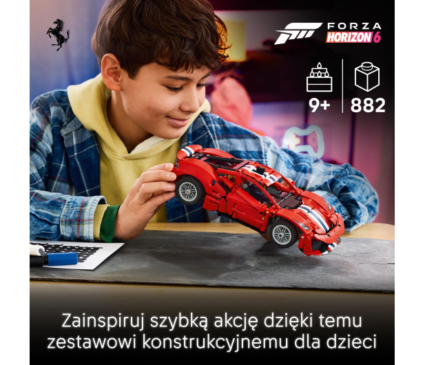 LEGO TECHNIC Samochód Ferrari 488 Pista 42235 Samochód Ferrari 48 - 1547397 - zdjęcie 5